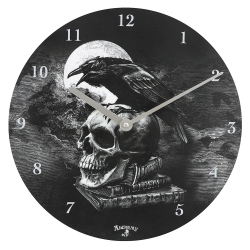 Zegar naścienny - Alchemy Poe's Raven Clock